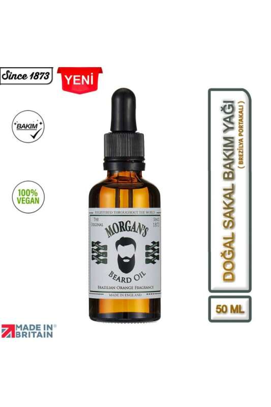 Morgans Pomade Brazilian Beard Oil - Brezilya Portakal Özlü Nemlendirici ve Besleyici Sakal Yağı 50ml - 1