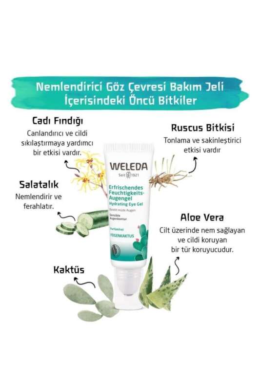 Weleda Cactus Nemlendirici Göz Çevresi Bakım Jeli 10 ml | Yorgun Gözler İçin Ferahlatıcı Bakım - 3